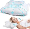 Cervical Memory Foam Pillow for Neck Pain Relief, 2 in 1 Orthopedic Sleeping...