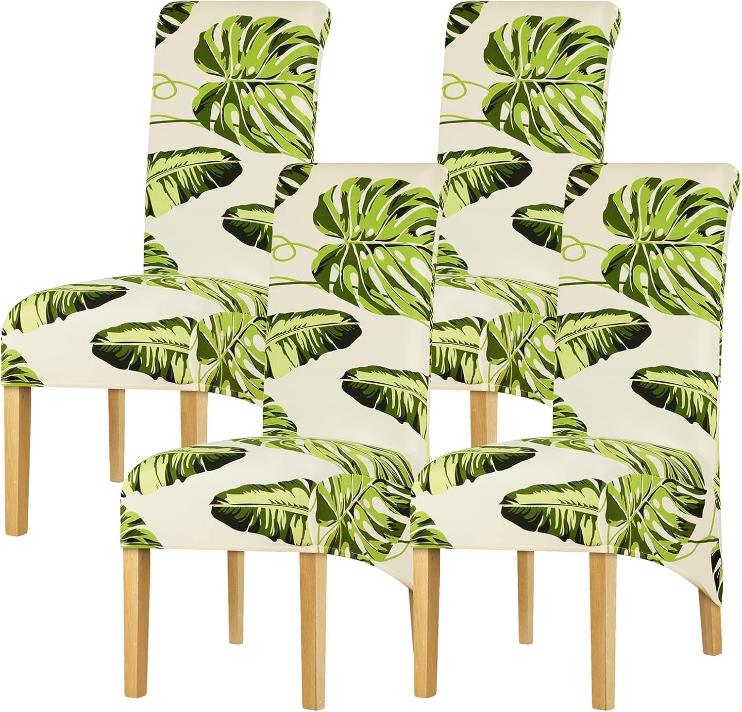 Dining Chair Slipcover XL 4 Pack High Back Chair Cover Stretch Spandex Printing