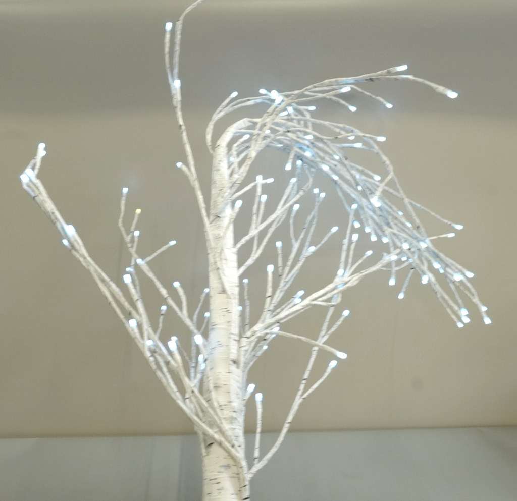 Artificial Lighted Birch Tree 6FT Colour Changing with LED Lights Timer White