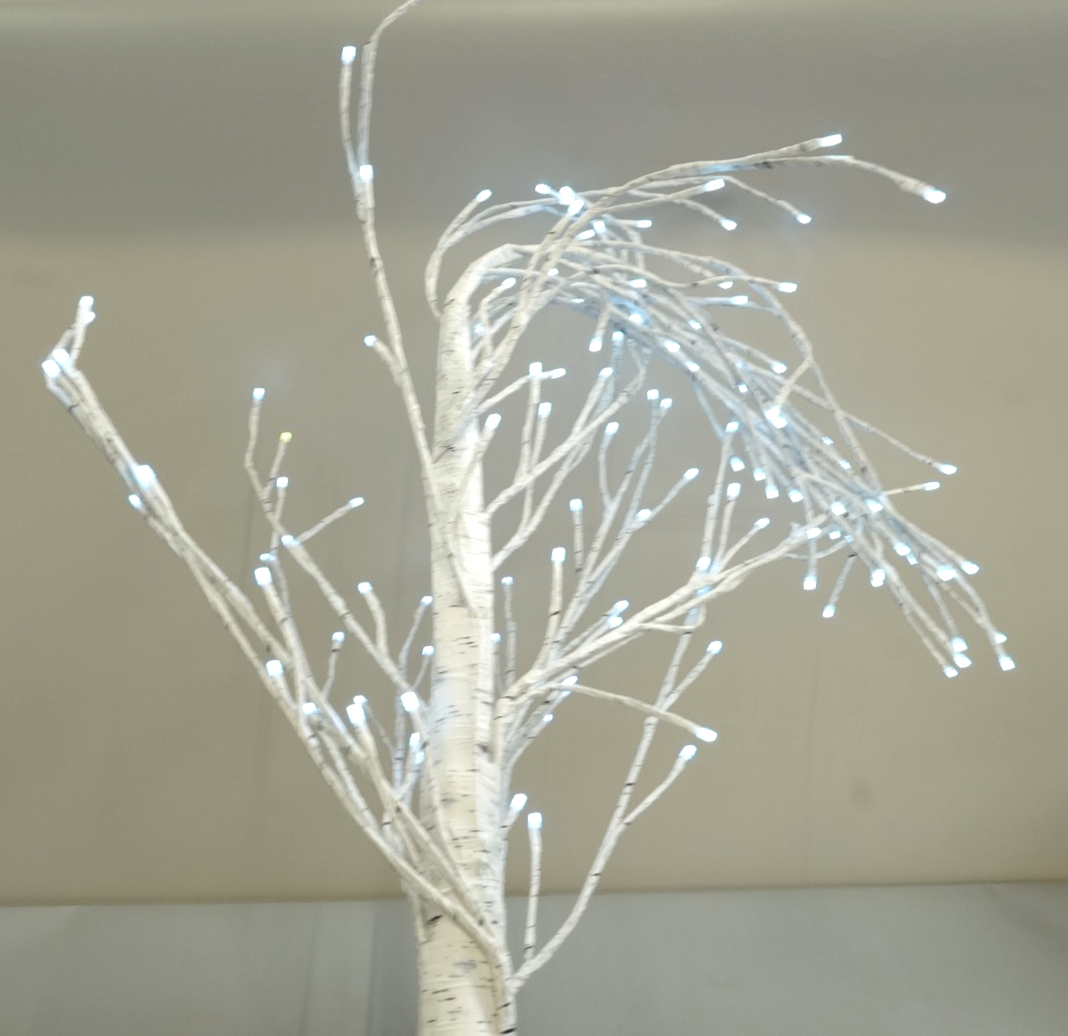 Artificial Lighted Birch Tree 6FT Colour Changing with LED Lights Timer White