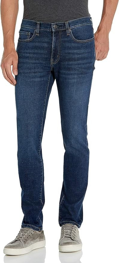 36W29L Men's Skinny-Fit Stretch Jeans - Dark Blue Vintage - Amazon Essentials