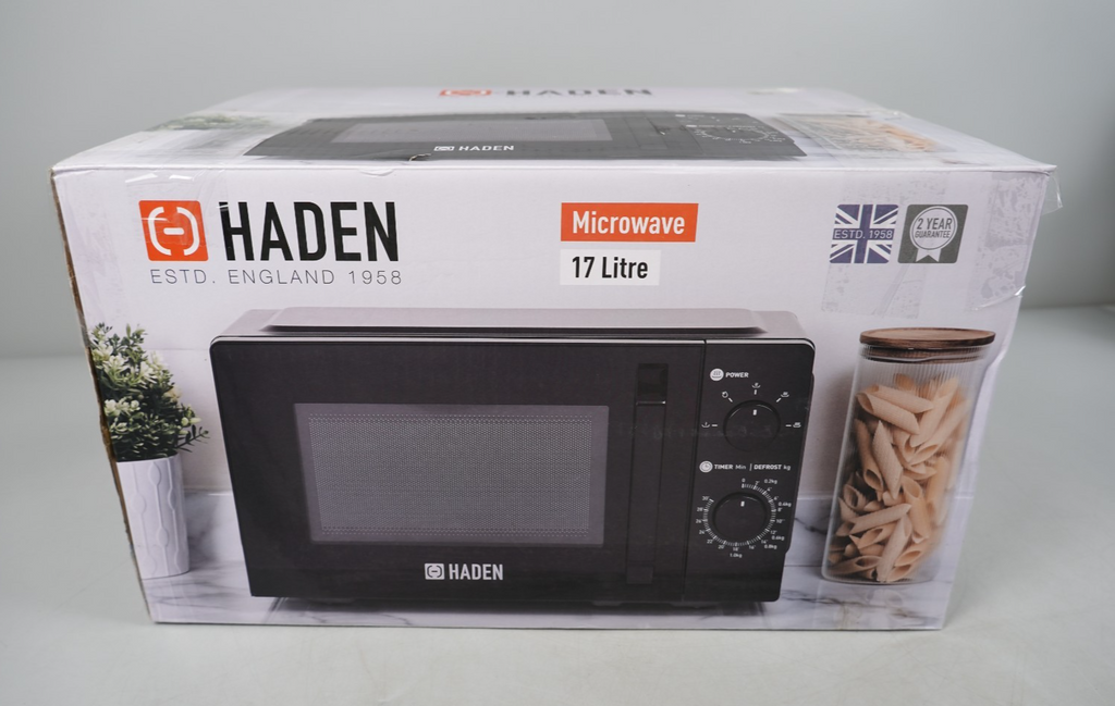 700W Microwave Manual Black 17 Litre Haden