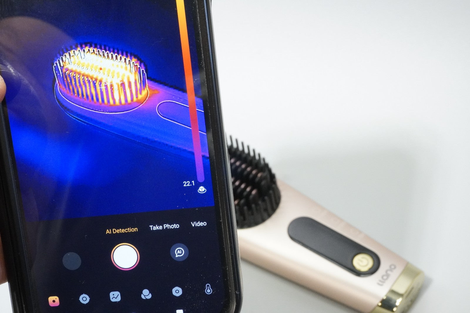 Portable Cordless Hair Straightener Rechargeable Negative Ion Hot Comb Purple