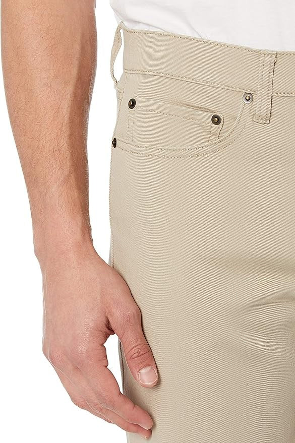 31W30L Men's Comfort Stretch Slim-Fit Jean - Light Khaki Brown - Amazon Essentia