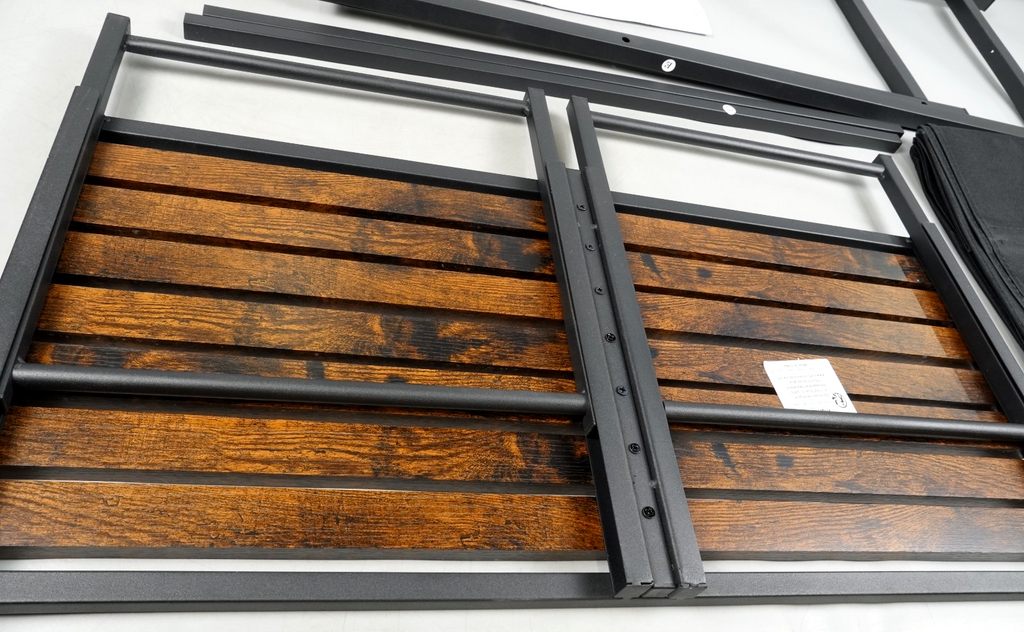 Laundry Basket 2 Compartments with 2 Storage Shelves Removable Bags 46L