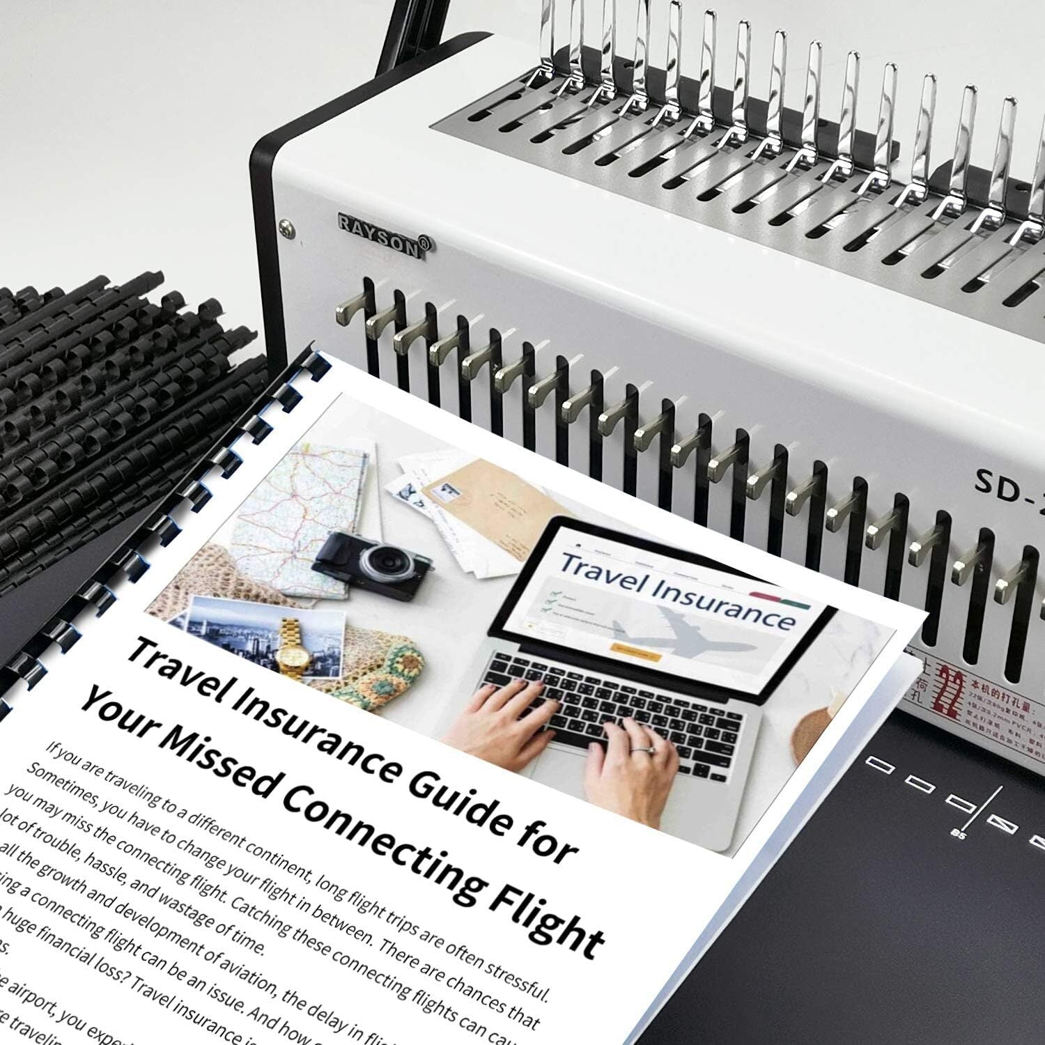 Black Plastic Binding Combs A4 21 Ring 90-145 Sheet, 12 14 16 18 mm, 80 pcs