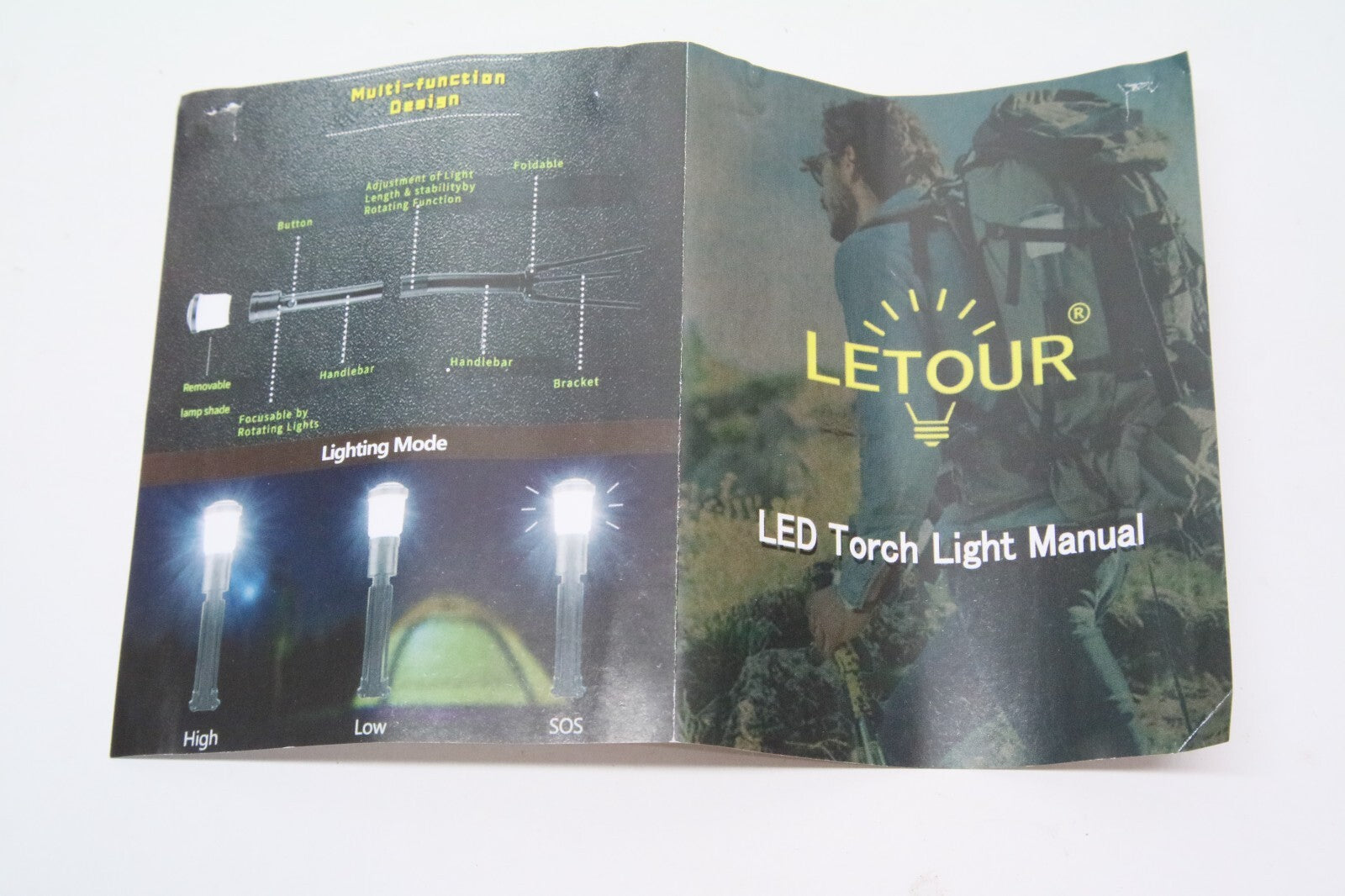 Telescopic Zoomable Light Flashlight Camping 1000 Lumens 3 in 1 IP65 Waterproof