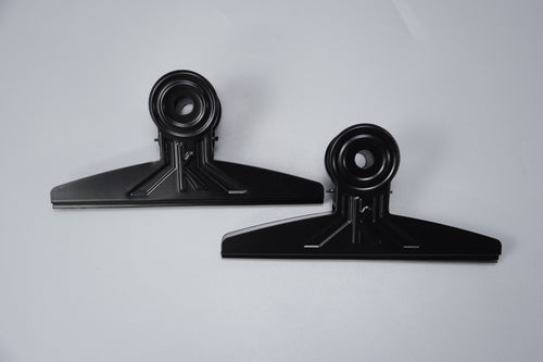 2x Large Metal Spring Clips / Clamps – Black – Approx. 20cm / 8"