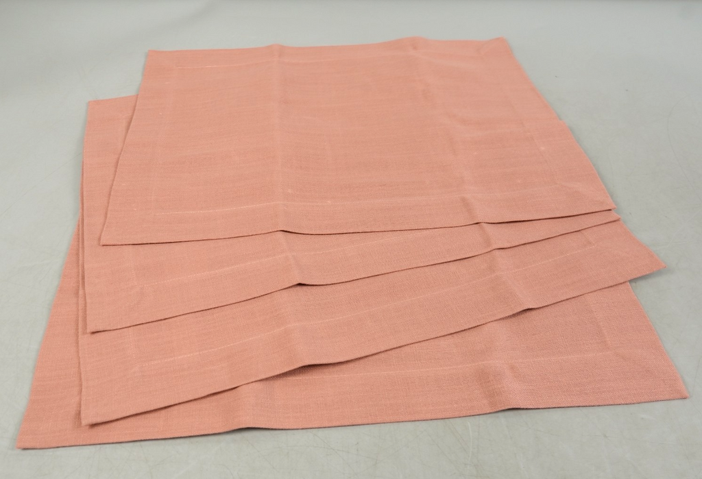 Linen Placemats Set of 4 Linen 14 x 19 Inch Blush Pink