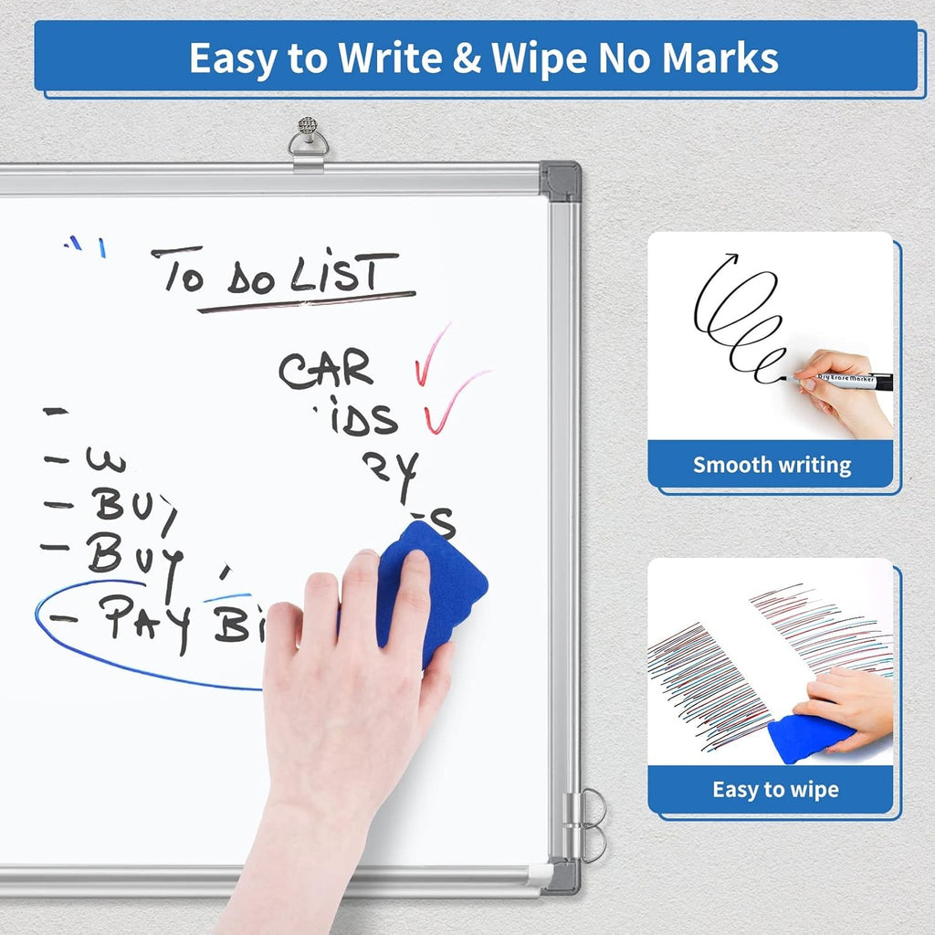 Magnet Whiteboard 150 x100 cm White Board for Wall Aluminium Frame Large