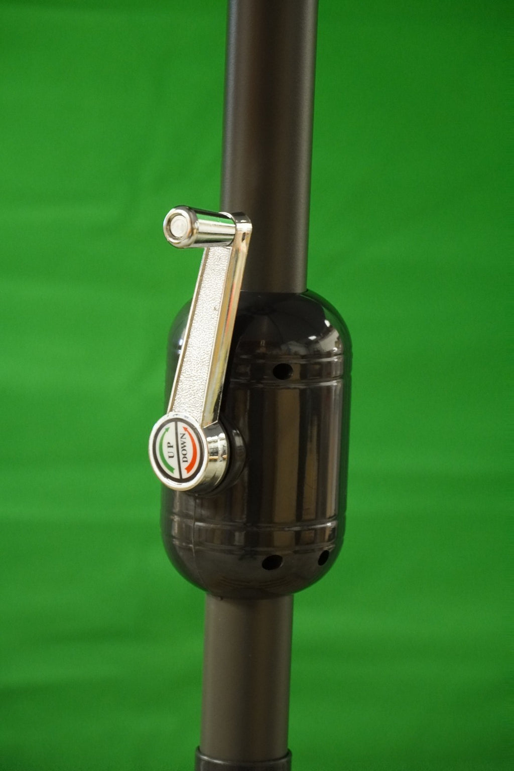 2.5M Grey Garden Parasol Sun Shade Umbrella SunDazeCrank Handle Tilt Mechanism