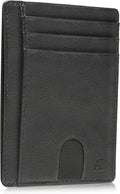 Slim Minimalist Wallet RFID Blocking Thin Front Pocket Real Leather Mens 7+1 Slo