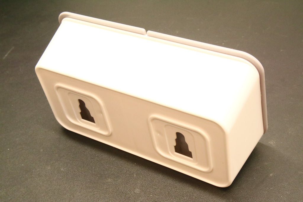 Makeup Q-Tips Holder Dispenser Organizer Wall Mounted Cotton Pads Cosmetics Grey