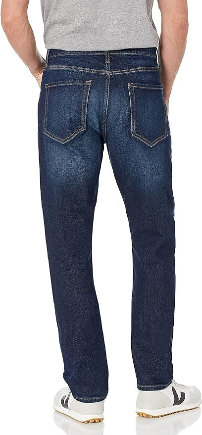48W32L Men's Stretch Jean Relaxed-Fit - Indigo Wash - Amazon Essentials