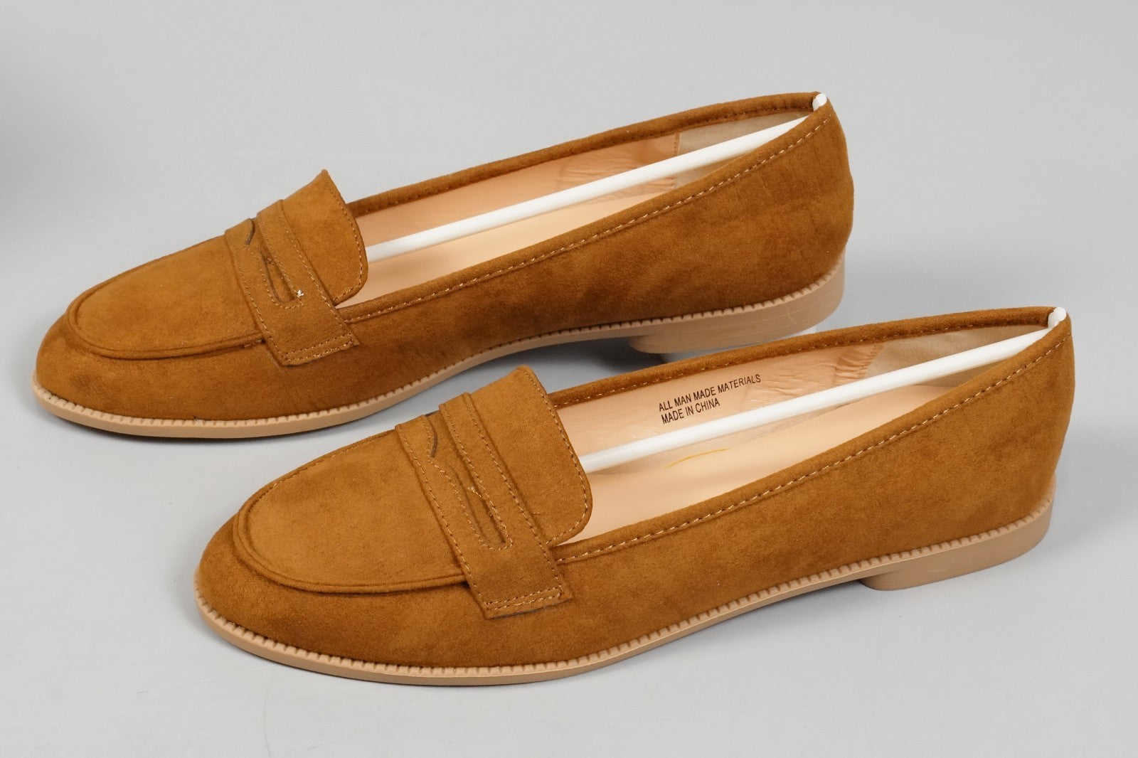 UK7 Womens Loafers Moccasins Work Shoes Ladies Slip On Brown Brown Size EU40