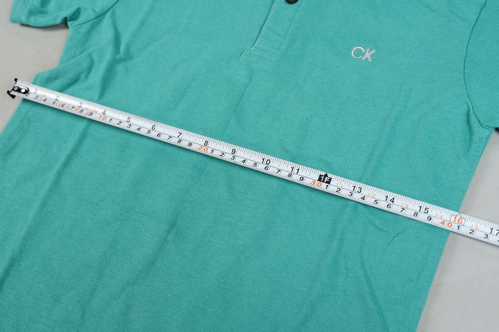 Calvin Klein Kids Polo T-Shirt Turquoise Size: Kids S (7-8yo) Short Sleeve