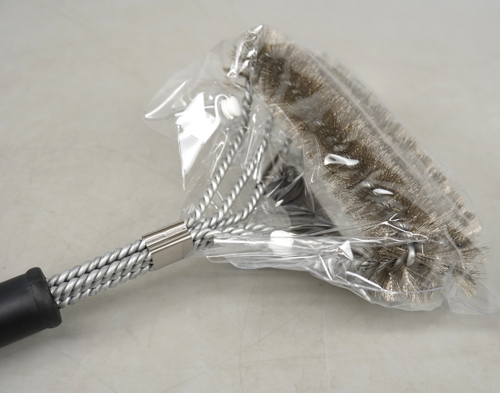 BBQ Grill Brush With Scraper Mountain Grillers Bristle Free Grill Brush