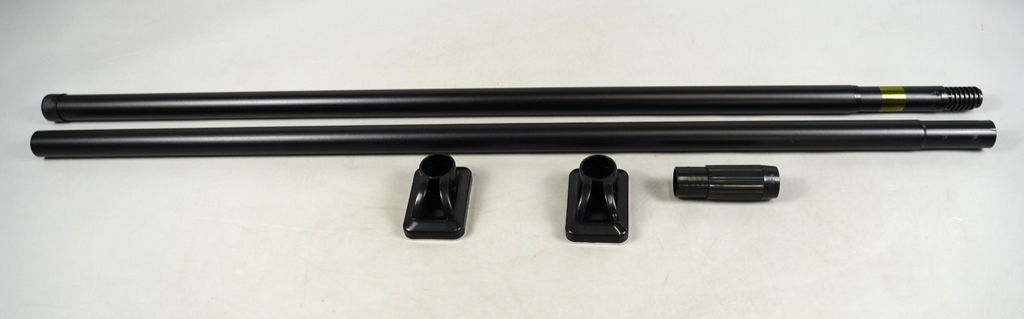 Curtain Telescopic Pole Rod 110-300cm No Drill 35kg Capacity 33mm Steel Rail BK