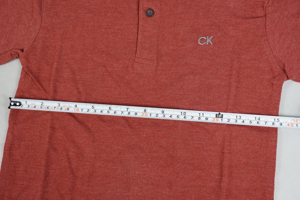 Calvin Klein Kids Polo T-Shirt Burgundy Red Size S (7–8 Years) Short Sleeve