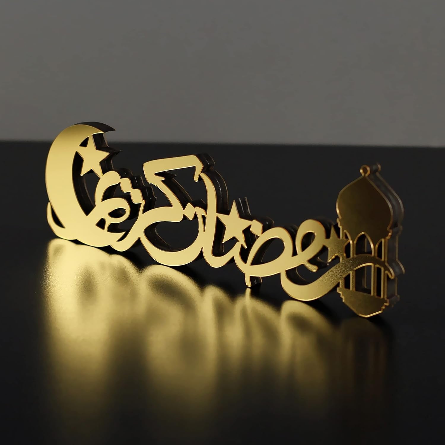 Wooden Acrylic Islamic Tabletop Decors  Ramadan Kareem and Eid Mubarak Decorati