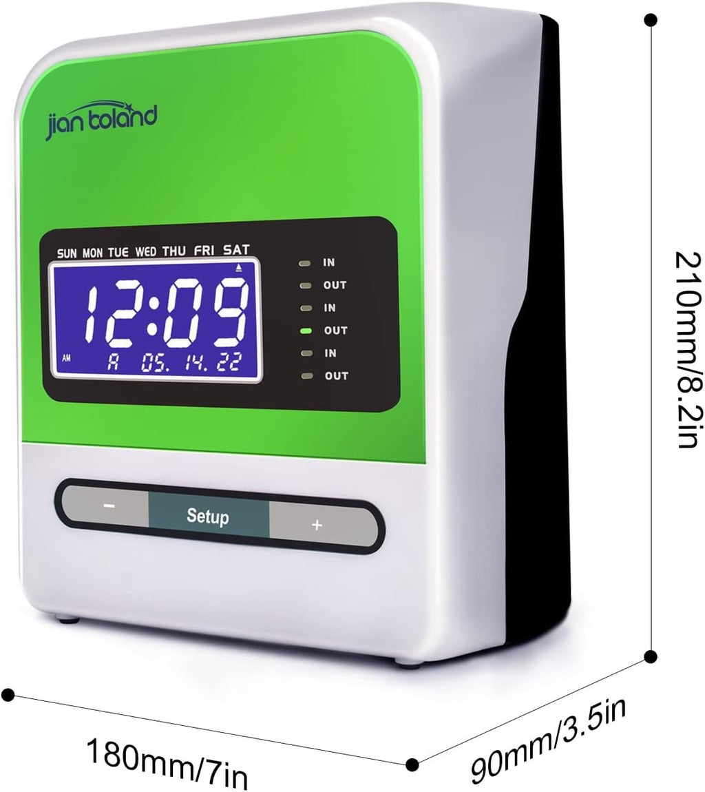 Clocking In Machine for Employees Business Time Punch Clock w/ 50 Cards & 2 Keys