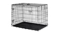 Extra Large Pet Cage Puppy Crate Carrier Double Door 42 in Black - FAULTY