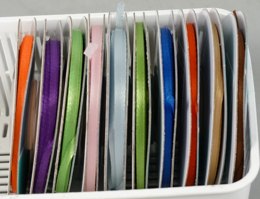 10x Double Sided Satin Ribbons Bundle 25 Metres 3mm Ribbon Pack 10 Colours