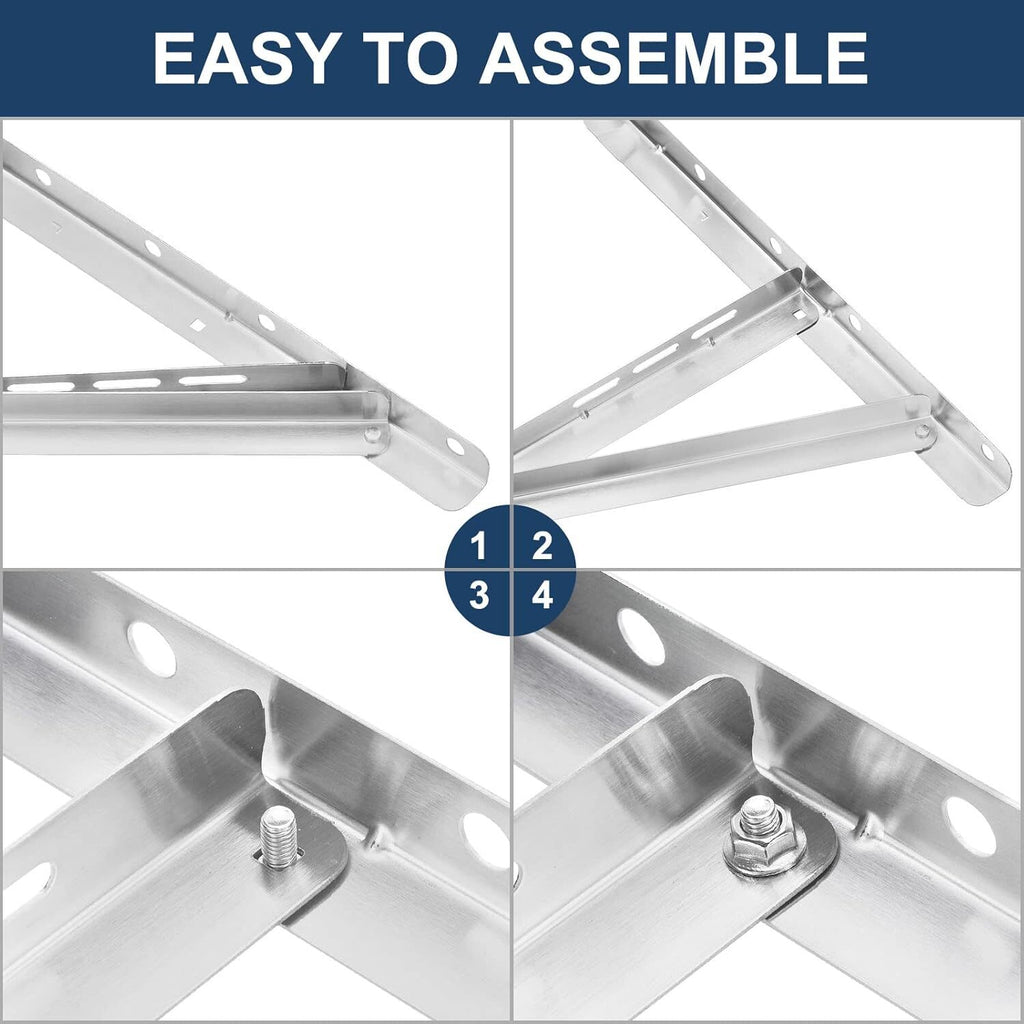 Mini Split Wall Mounting Bracket for 9000~30000BTU 1 Set Up to 485 Lbs Condenser