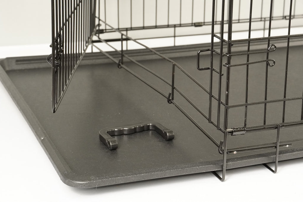 Extra Large Pet Cage Puppy Crate Carrier Double Door 42 in Black - FAULTY