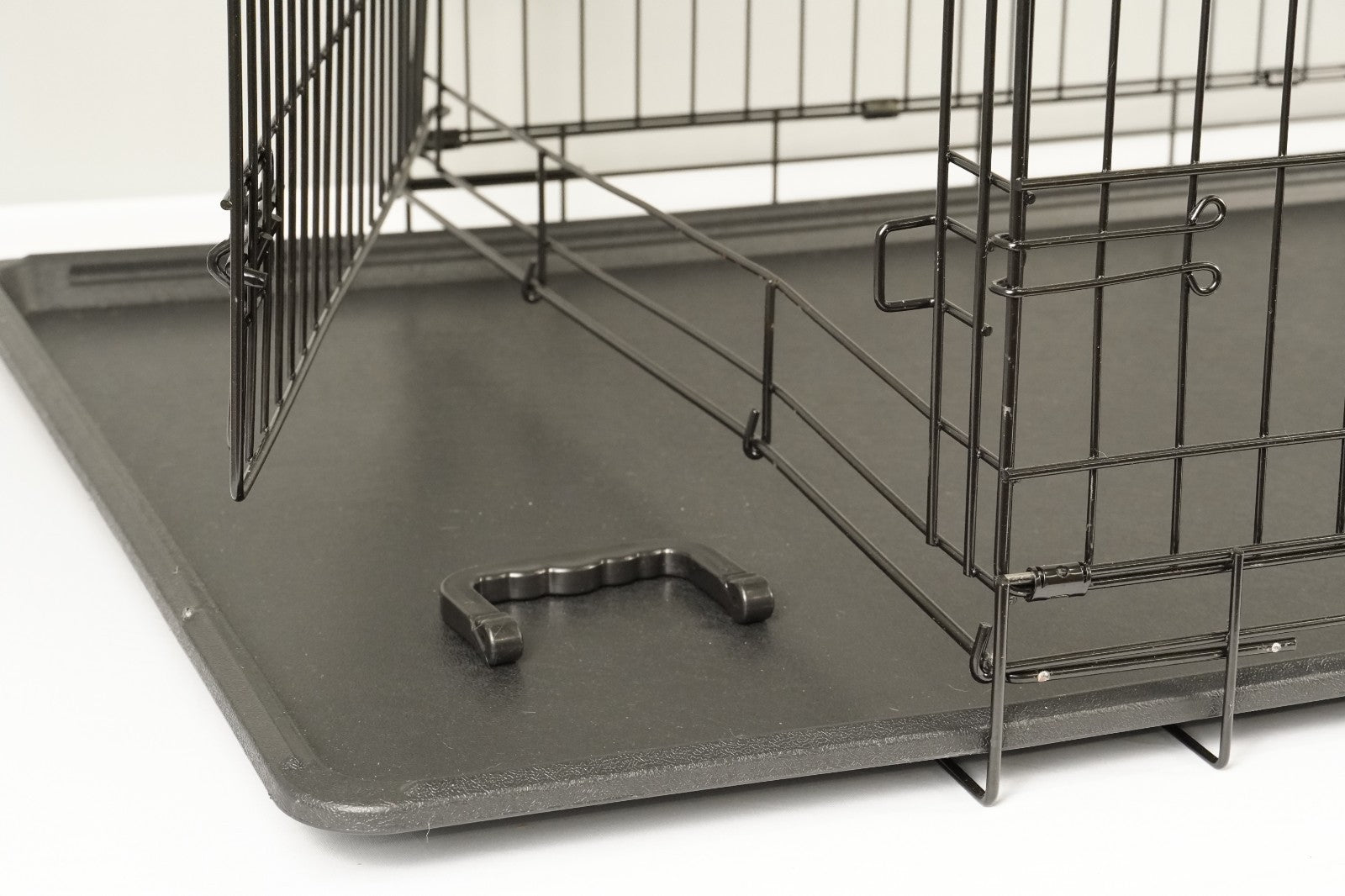 Extra Large Pet Cage Puppy Crate Carrier Double Door 42 in Black - FAULTY