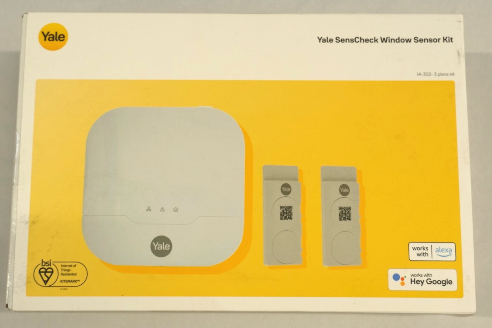 Yale SensCheck Window Sensor Kit Smart Home, Alexa & Google Compatible IA-302