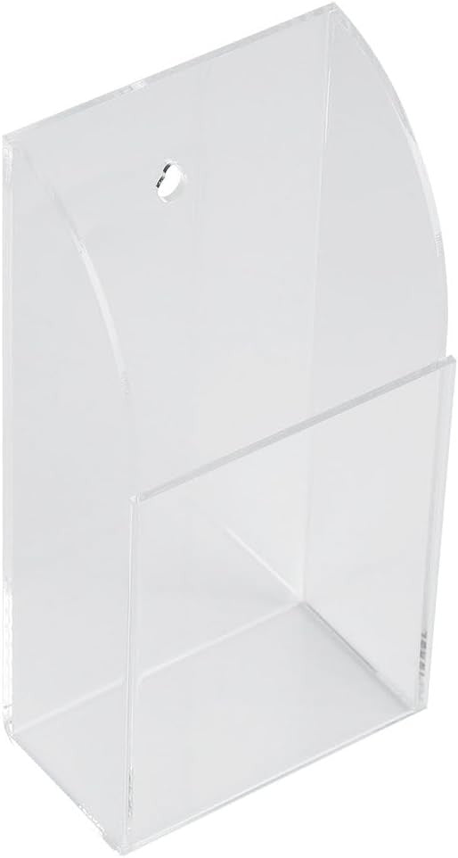 Clear Acrylic TV Remote Organizer Storage Box Wall Mount Media Organizer Storage