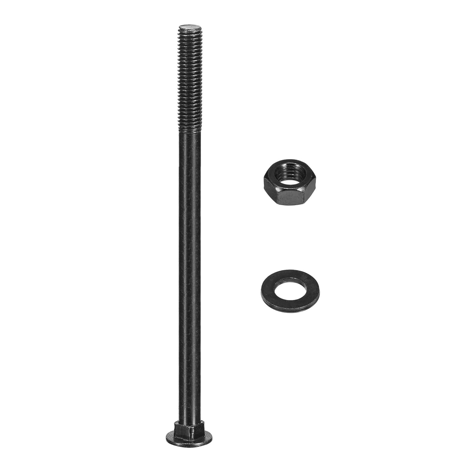 M12x200mm Carriage Bolts with Nuts Washers 12Set 304 Stainless Steel Square Neck