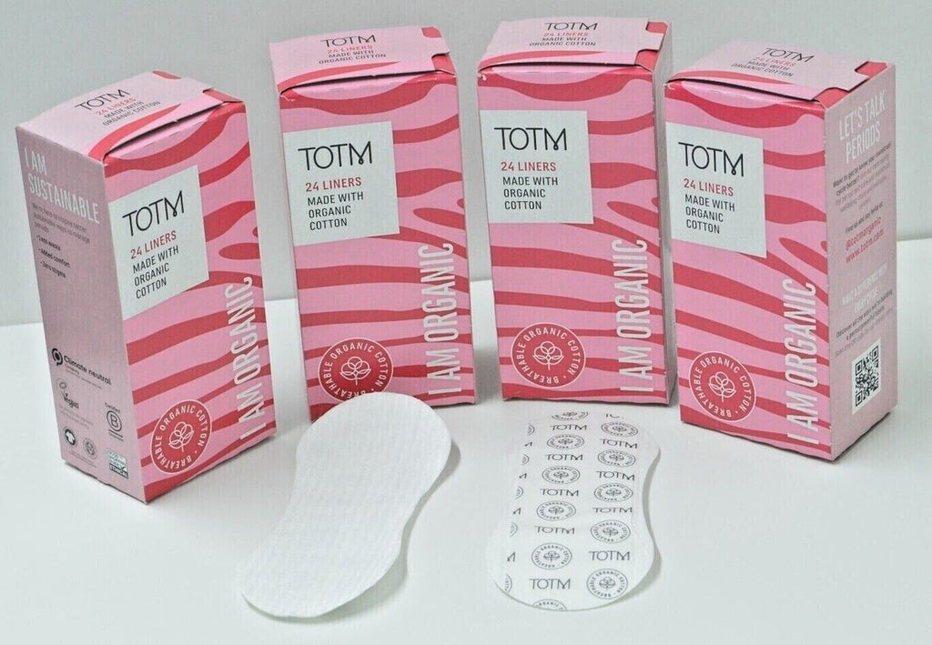 TOTM Daily Pantyliner Organic Cotton Non-Irritating f Sensitive Skin 24pcs Vegan