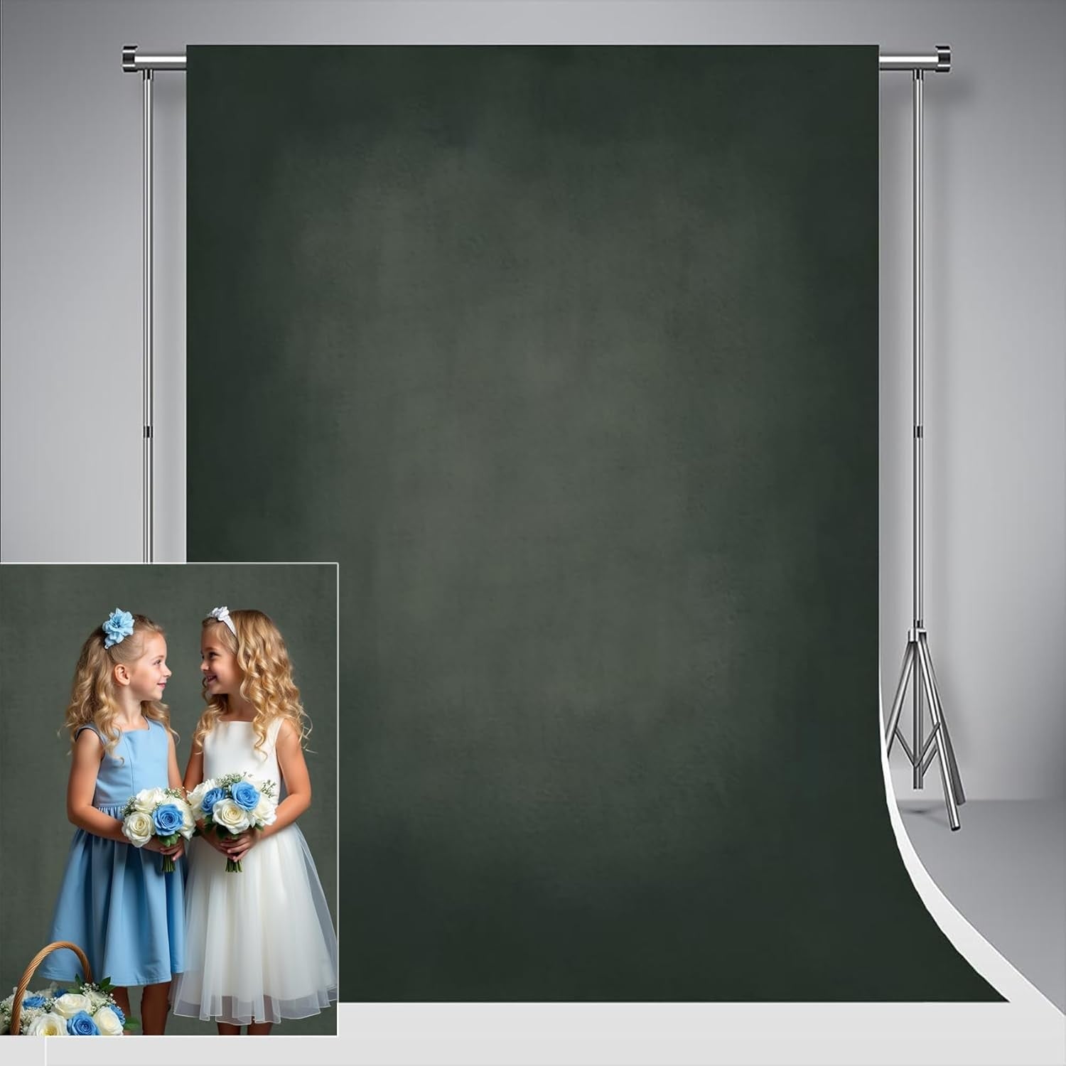 3x3m Photography Backdrop Dark Green Photo Background Microfiber Kate Backdrops