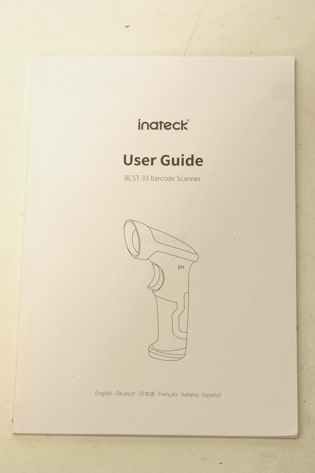 USB 1D Barcode Scanner with Intelligent Stand 220fps Very Fast Inateck BCST-33