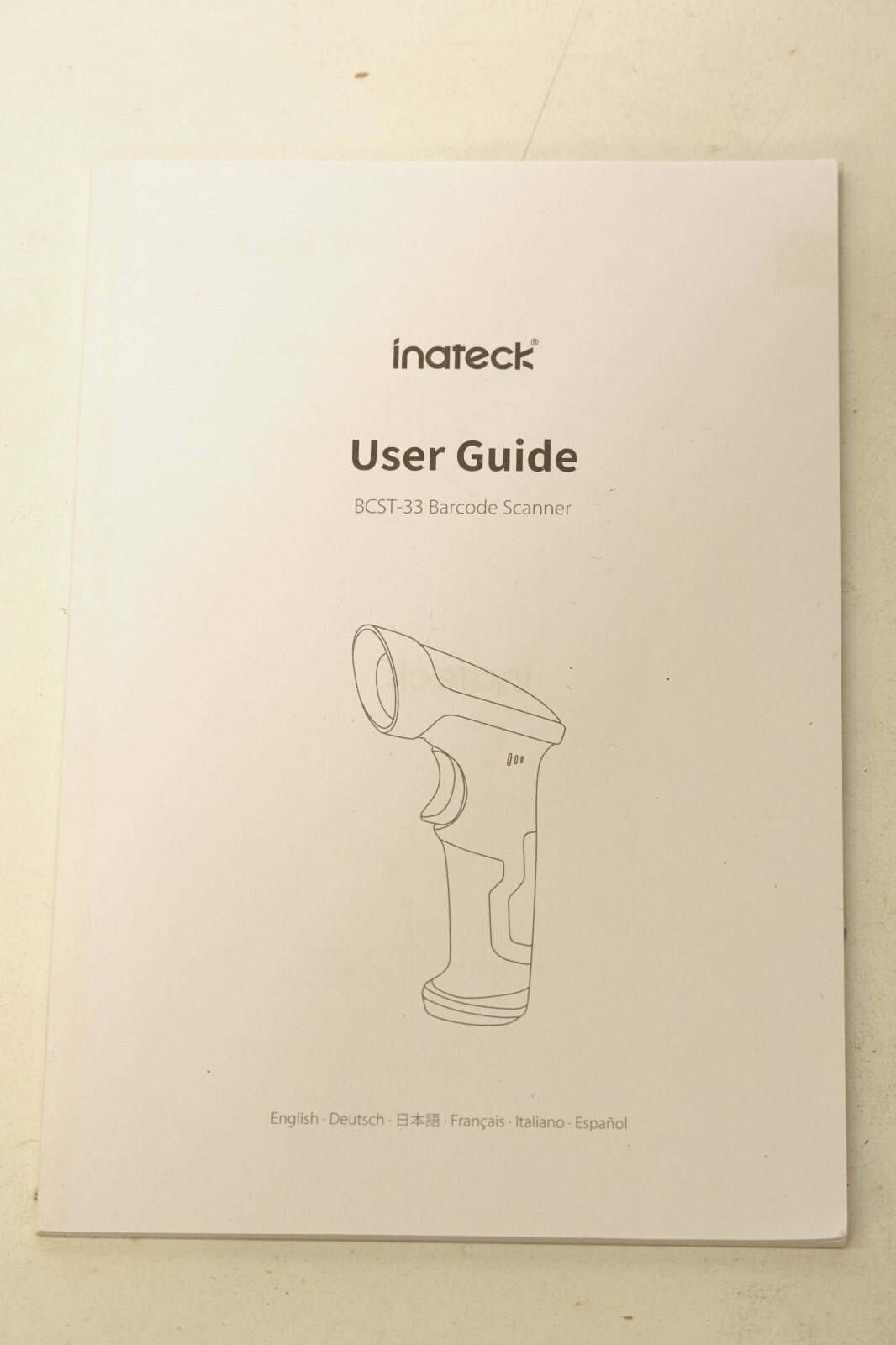 USB 1D Barcode Scanner with Intelligent Stand 220fps Very Fast Inateck BCST-33