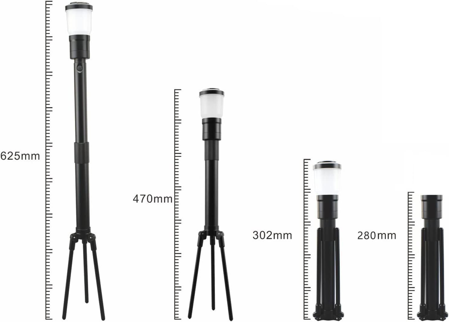 Telescopic Zoomable Light Flashlight Camping 1000 Lumens 3 in 1 IP65 Waterproof