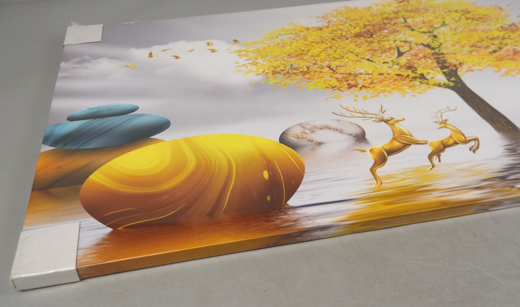 Canvas Art Print with Frame 120x50cm Abstract Wall Decor Ready to Hang