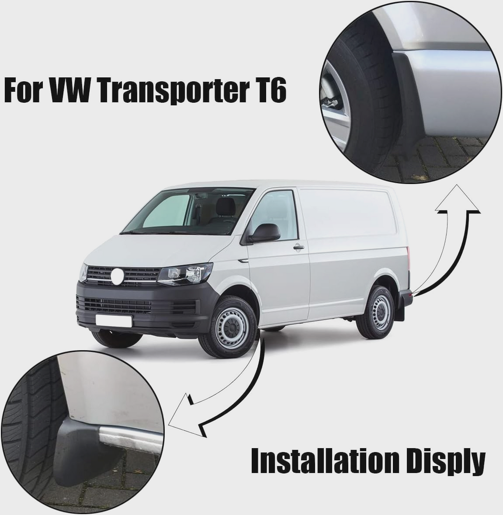 Transporter Caravelle T6 Multivan Kombi 2015 on Mudflaps Splash Guards Mudguards