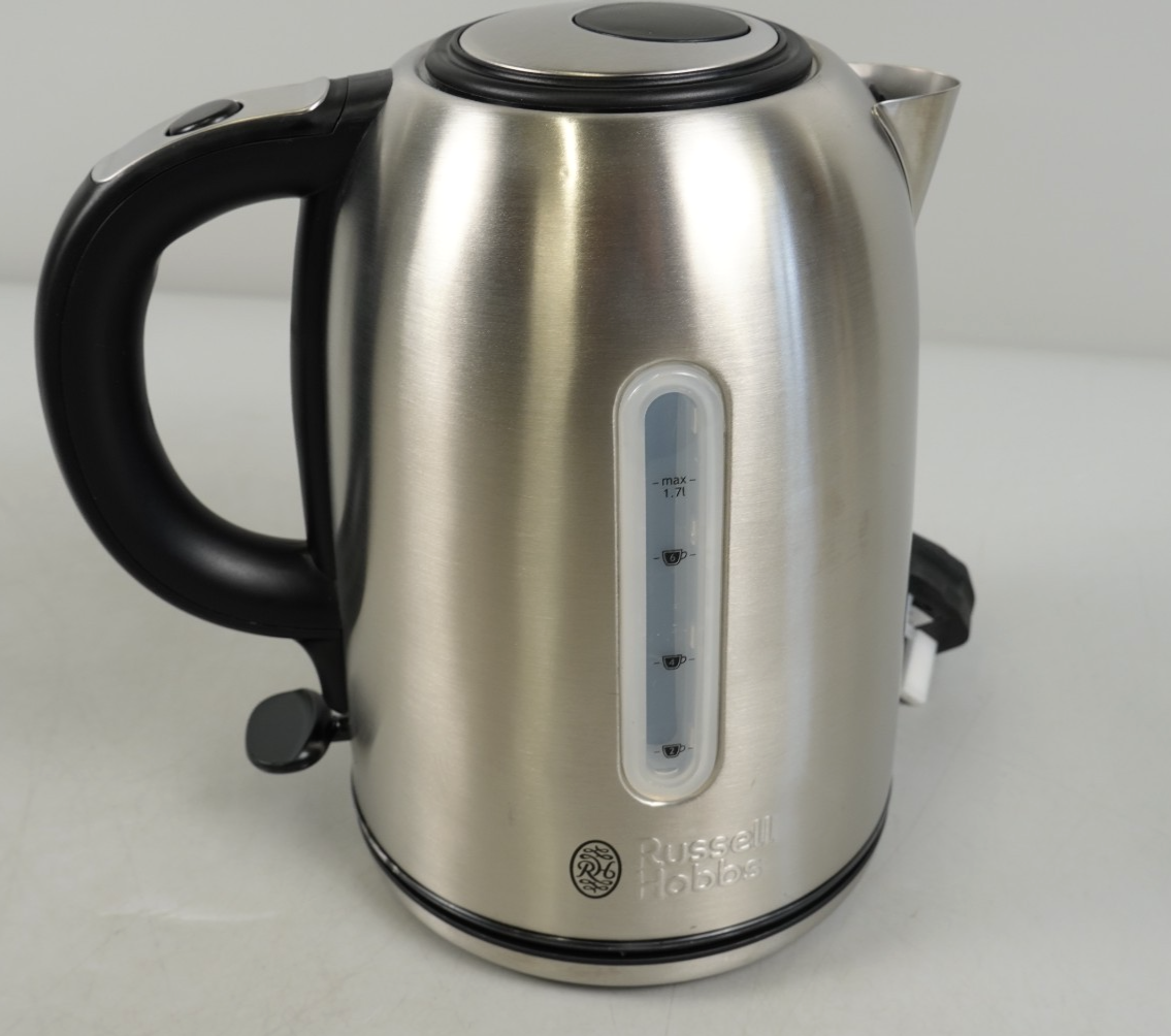 Electric Kettle Brushed Stainless Steel Russell Hobbs 1.7L Cordless Kettle
