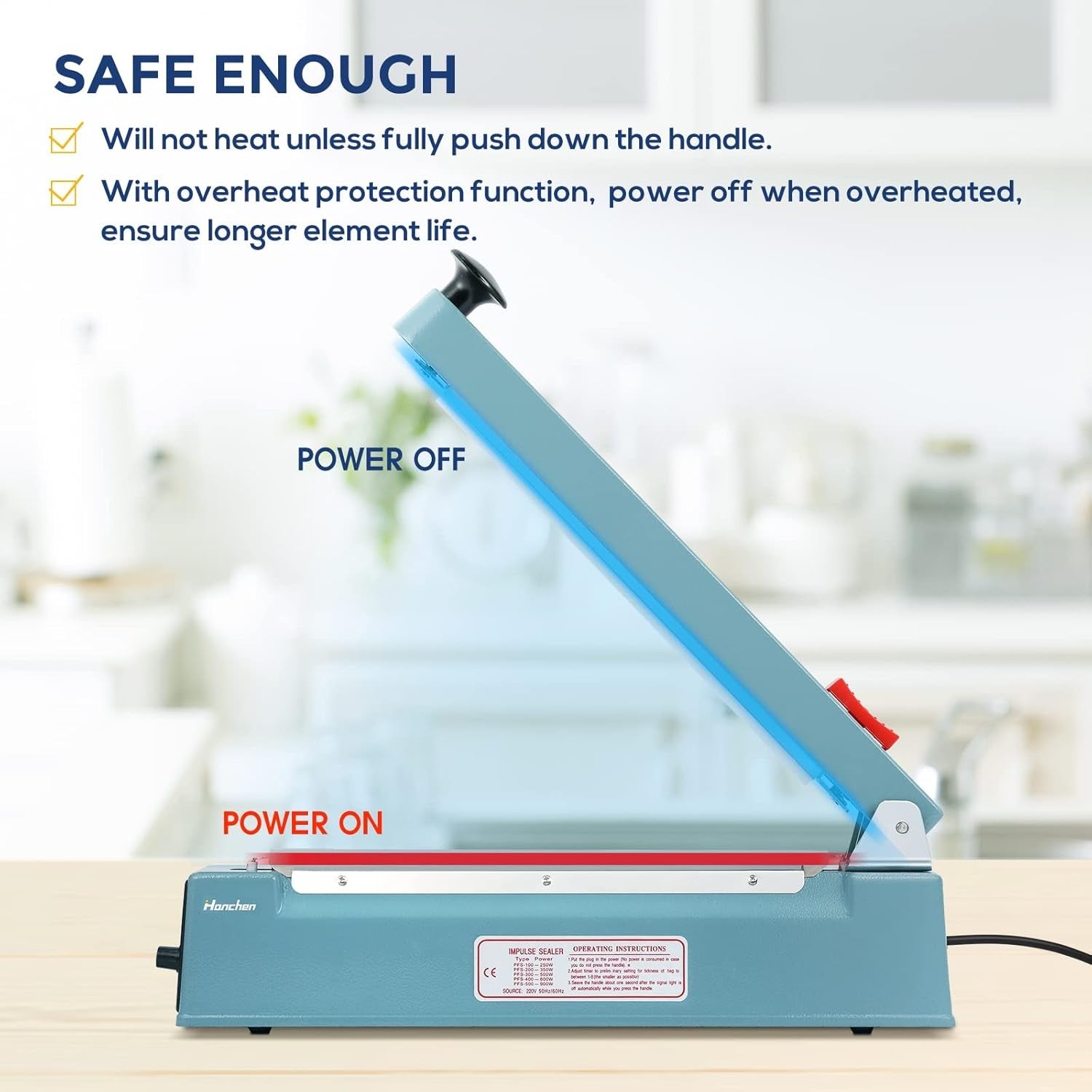 Heat Sealer Machine 300mm 400W Hanchen PFS-300C