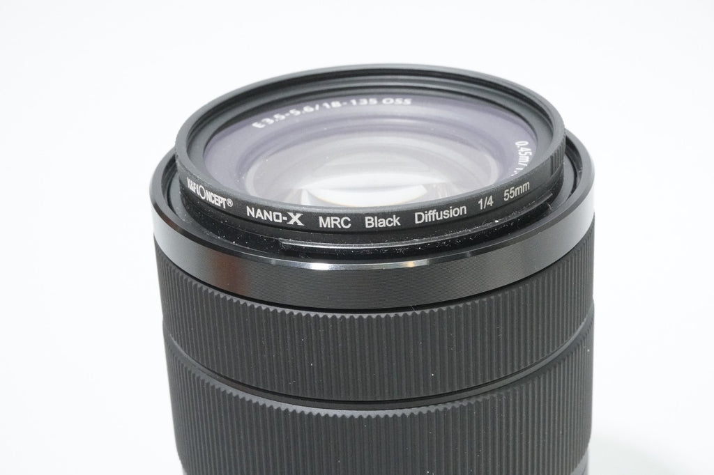 55mm 1/4 Black Diffusion Mist MRC Filter w Cap Soft Glow KentFaith K&F Concept