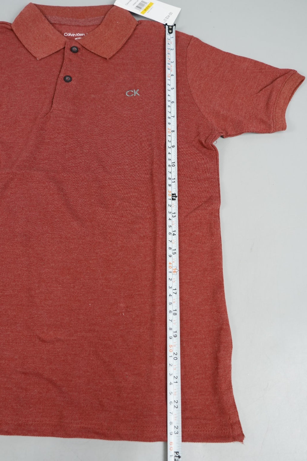 Calvin Klein Kids Polo T-Shirt Burgundy Red Size M (10–12 Years) Short Sleeve