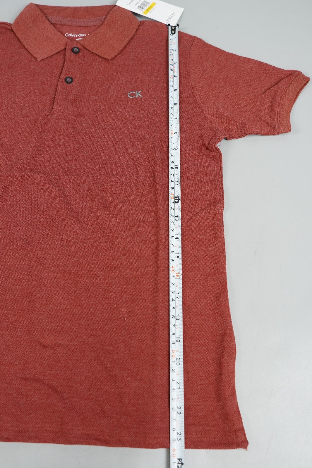 Calvin Klein Kids Polo T-Shirt Burgundy Red Size M (10–12 Years) Short Sleeve