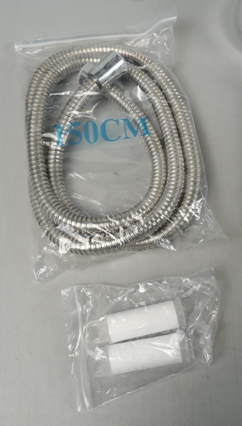 Shower Head Hard Water Filter with 4 Modes Water Temperature Display 1.5M Hose