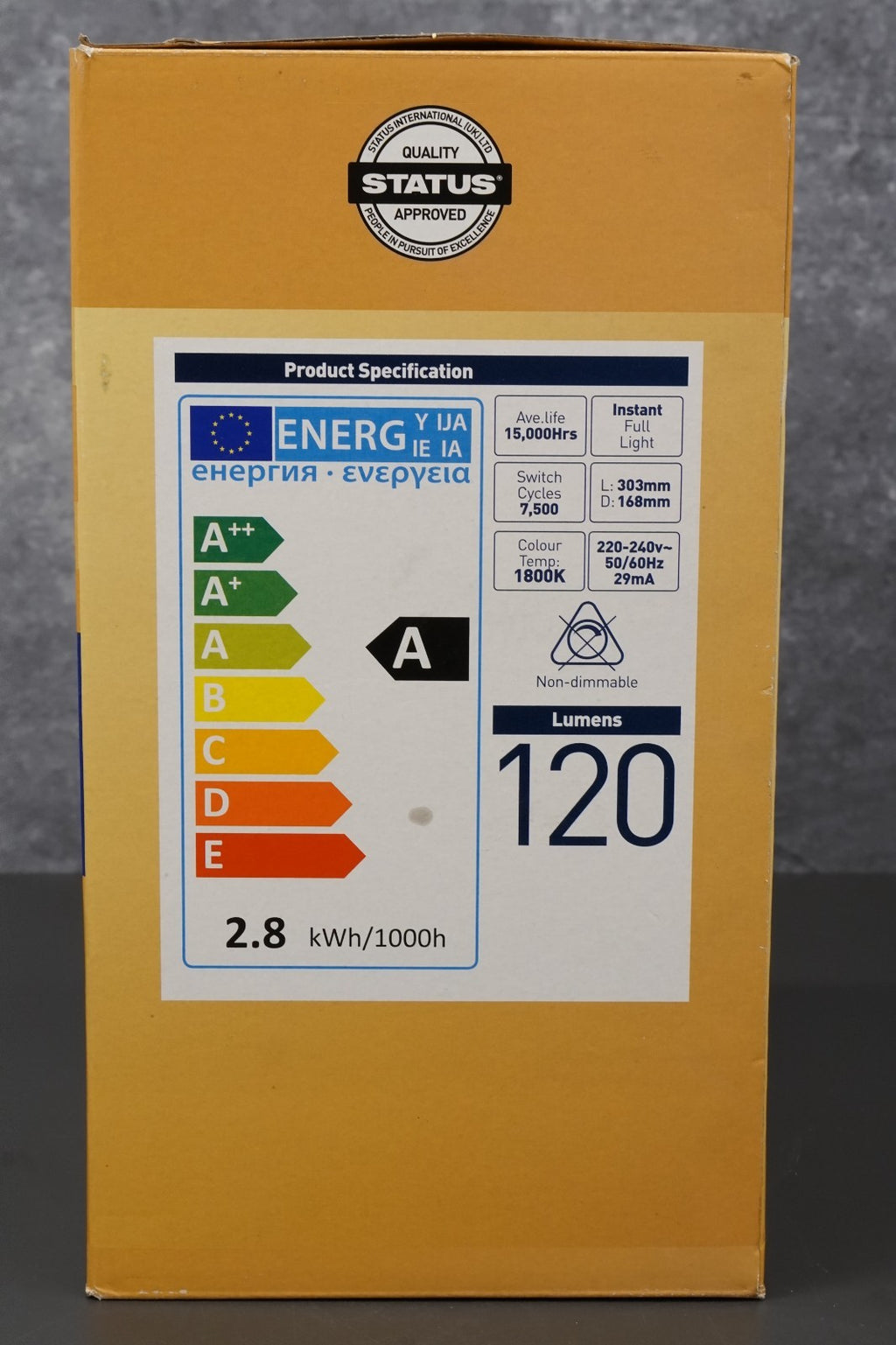 Status PS165 Antique LED Bulb E27 ES Golden 2.8W 120lm Extra Warm White
