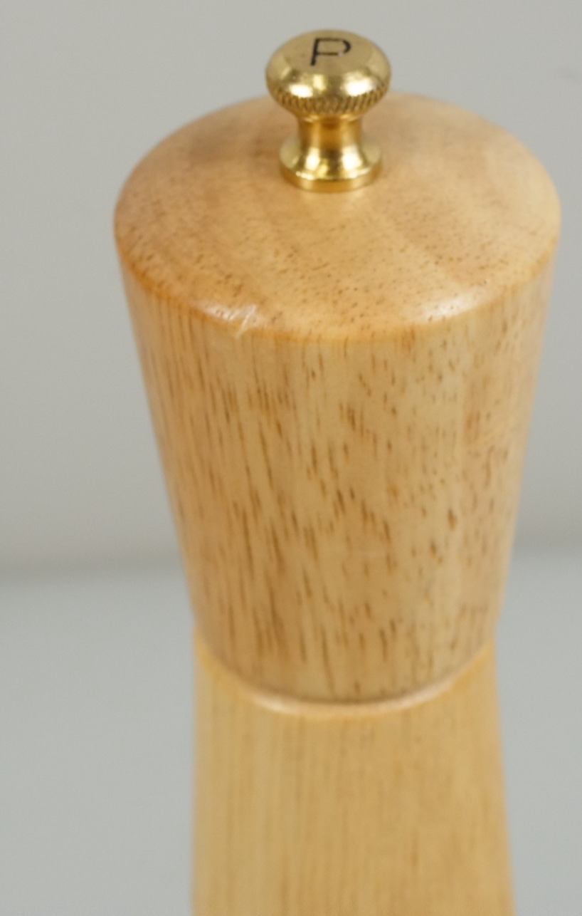 Large Wooden Pepper Mill 32cm Modern with Adjustable Stainless Steel Grinder