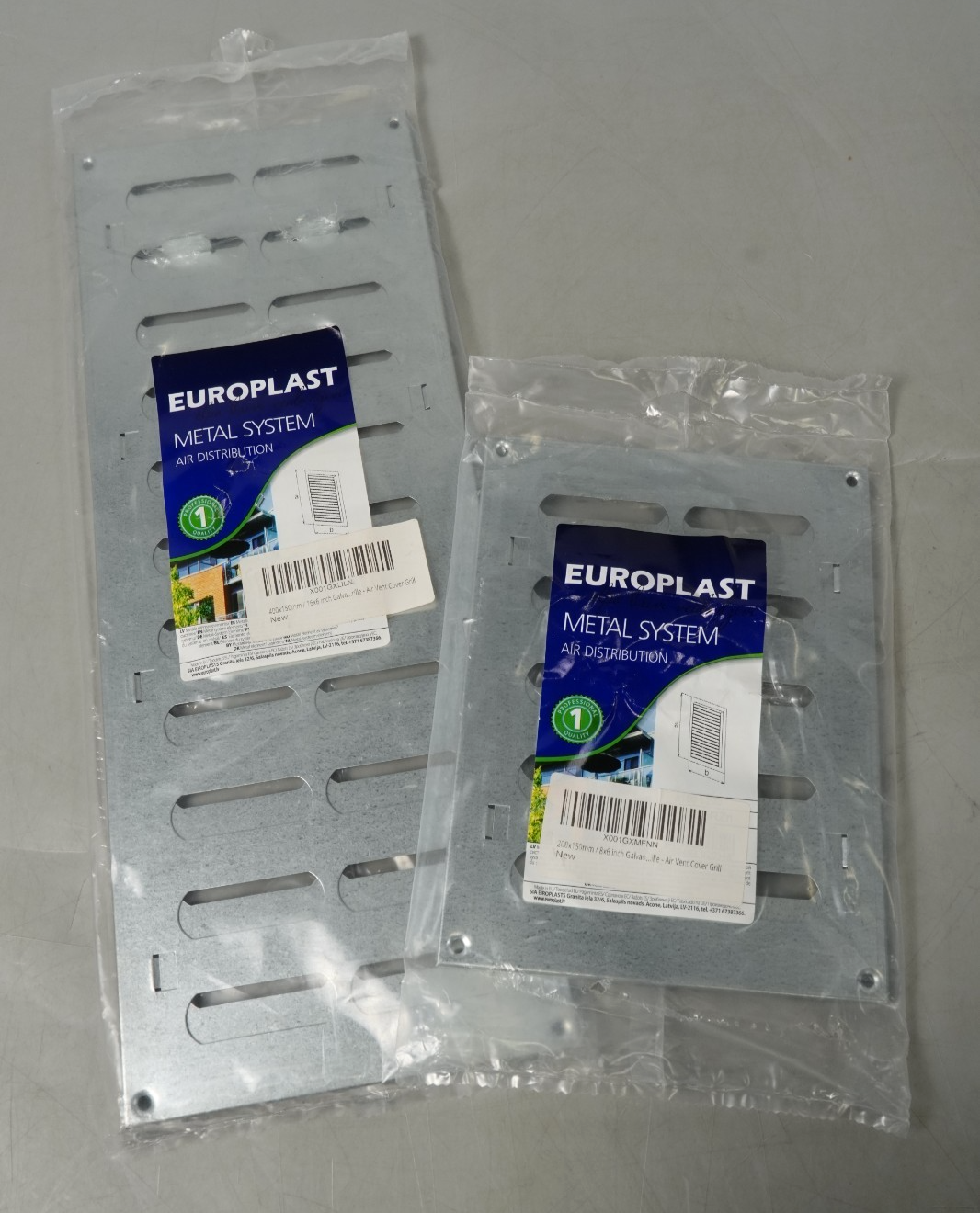 5pcs Metal Air Vent Grille Covers 400x150mm/200x150mm Europlast