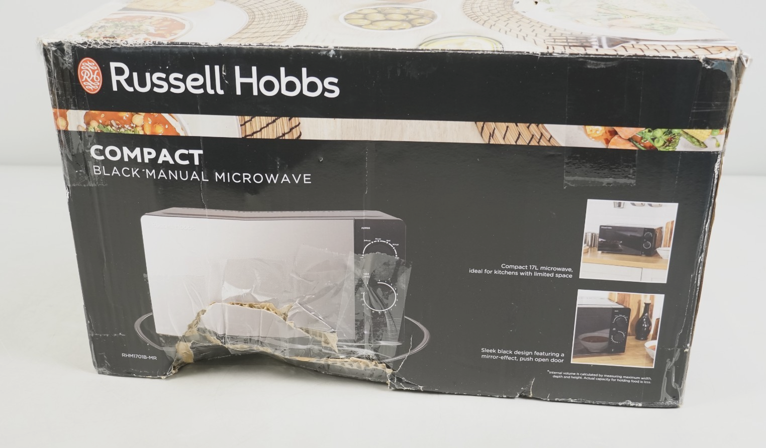 Russell Hobbs Full Black Manual Microwave 17L RHM1701B-MR
